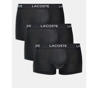 Lacoste - Confezione da 3 paia di boxer aderenti neri in microfibra-Nero XS