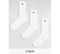 Lacoste - Confezione da 3 paia di calzini bianchi con logo-Bianco 9-11