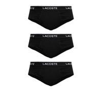 Slip Lacoste Plain Cotton Logo nero bianco (3 unità) - S