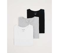 Lacoste - Confezione da 3 T-shirt da casa bianca, grigia e nera-Multicolore 34