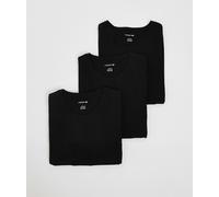 Lacoste Uomo Confezione da 3 magliette Crew Lounge, Nero
