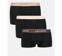 Lacoste - Confezione di 3 paia di boxer aderenti neri-Multicolore XS