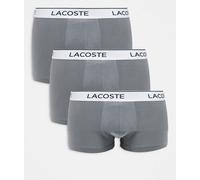 Lacoste - Confezione risparmio da 3 boxer aderenti grigi-Grigio M
