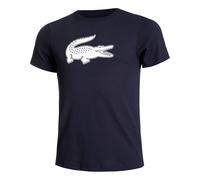T-shirt da uomo Lacoste SPORT 3D Print Crocodile Breathable Jersey T-shirt - navy blue/white XXL