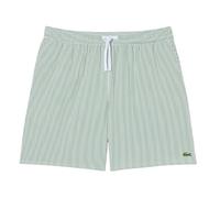 Lacoste - Costume da Bagno a Righe Texture di Media Lunghezza - - Swimwear - Uomo - Verde - S