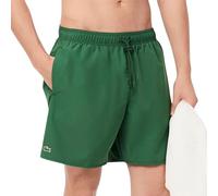 Lacoste Costume da bagno unisex di media lunghezza, monocromatico, confezione da 1, Verde, L