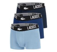 Lacoste Cotton Stretch Trunk Boxer Confezione Da 3 Uomini - Blu Scuro, Taglia: XL