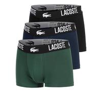 Lacoste Cotton Stretch Trunk Boxer Confezione Da 3 Uomini in verde scuro, Taglia: M