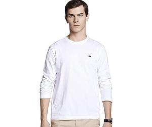 Lacoste Crew Neck, T-Shirt Uomo, Bianco (Blanc - Blanc), Small