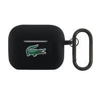 Lacoste, Custodia in silicone per AirPods Pro 2 con moschettone, Nero