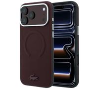 Lacoste Custodia IPHONE 17 Pro/18 Pro Magsafe Petit Pique Borgogna Logo