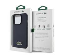 Custodia Lacoste per iPhone 15 Pro Max, Navy - Iconic Petit Piqué Woven Logo MagSafe