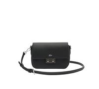 Lacoste Daily City Flap Close Crossbody Bag, Borsa a Tracolla Donna, Nero/Bianco, Taglia Unica