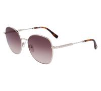 Lacoste Donna L257S 712 Occhiali da sole Metallo Oro Marrone Rotonda Normale Sfumato