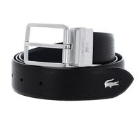 Lacoste Elegance Punch Plain Leather Belt W100 Noir Marine - accorciabile