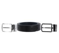 LACOSTE Elegance Reversible Stitched Box Belt W90 Noir Marine