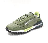 Lacoste Sneakers Elite Active Uomo Verde Kaki Nylon e Camoscio Suola Gomma Testurizzata 44
