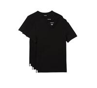 Lacoste Men's 100% Cotton Slim Fit V-Neck T-Shirt, 3-Pack, Black, 3X-Large