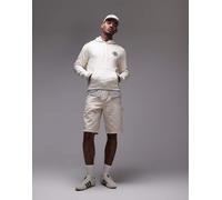 Lacoste - Felpa con cappuccio bianca con stampa sul petto e sul retro-Bianco 41-43