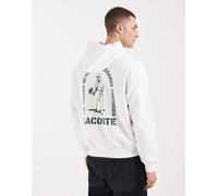 Felpa da tennis da uomo Lacoste Loose Fit Printed - white - Bianco (M)