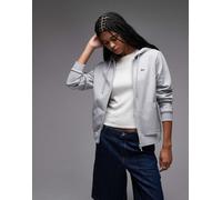 Lacoste - Felpa con cappuccio e zip grigio mélange con logo 44-46