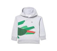 Lacoste Felpa con Cappuccio Oversize Bambino, Grigio Cina, 3 Years