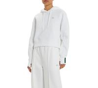 Lacoste felpa crop con cappuccio bianco M