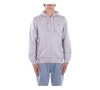 Lacoste - Felpa Grigia Cappuccio Logo Zip Tasche Frontali - - Sweatshirts & Hoodies - Uomo - Grigio - 2XL