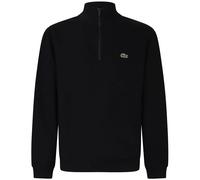 LACOSTE - Felpa nera con mezza zip per uomo