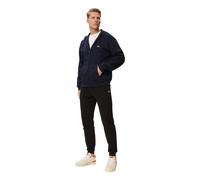 Felpa con cappuccio in pile con zip Blu L Tinta unita