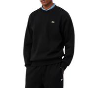Lacoste felpa uomo in misto cotone felpato nero