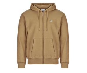 Lacoste Felpe con cappuccio Sweatshirt zippé à capuche en molleton in Beige EU M
