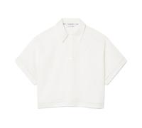 Lacoste - Fluid Twill Oversized Polo Shirt - - Tops - Donna - Bianco - S