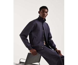 Lacoste - Giacca bomber blu navy in coordinato-Grigio 34