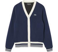 LACOSTE Giacca Cardigan Windstopper, blu/bianco