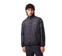Lacoste Giacca della tuta da uomo con stampa monogramma, nera, L
