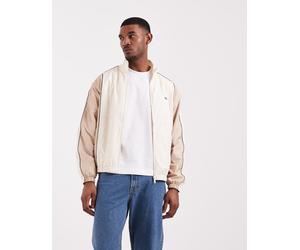 Lacoste - Giacca sportiva color block bianca e beige-Neutro 44-46