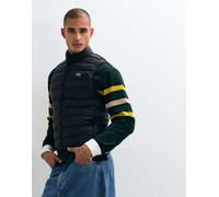 Lacoste gilet con zip in ripstop idrorepellente nero 38-40