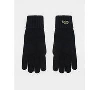 Lacoste - Guanti in maglia nera-Nero M