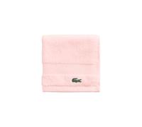 Lacoste, Asciugamano ospite Heritage in cotone Supima, 33 x 33 cm, colore: rosa chiaro