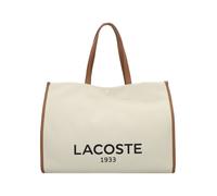 Lacoste - Borsa shopping crema/marrone con stampa-Neutro One Size