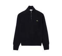 Lacoste, ,Knitwear ,Uomo ,Blu ,4XL Zip-Up High-Neck Wool Sweater