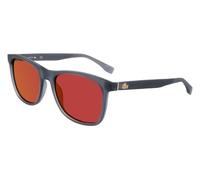 Lacoste L860se Occhiali Da Sole Uomo Grigio Squadrato Rosso 56mm