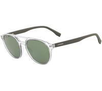 Lacoste L881s Occhiali Da Sole Unisex Trasparente Rotondo Verde 52mm