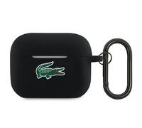Lacoste LCAP2SLOK Custodia per AirPods Pro 2 Nero Silicone Croc Logo