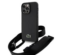 Lacoste LCHCP15XSPVCK - Custodia rigida per iPhone 15 Pro Max 6.7", colore: Nero