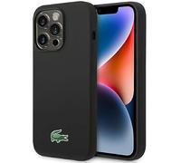 Lacoste LCHMP14XSLOK - Custodia rigida in silicone per iPhone 14 Pro Max 6.7", colore: Nero