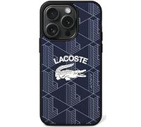 Lacoste LCHMP15XPIGV - Custodia rigida per iPhone 15 Pro Max 6.7", con logo vintage Monogram