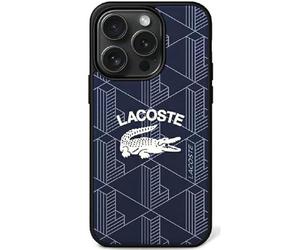 Lacoste LCHMP15XPIGV - Custodia rigida per iPhone 15 Pro Max 6.7", con logo vintage Monogram