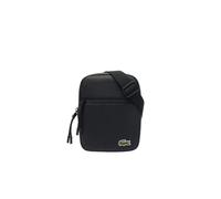 Lacoste LCST Small Flat Crossbody Bag, Borsa a Tracolla Uomo, Nero, Taglia Unica